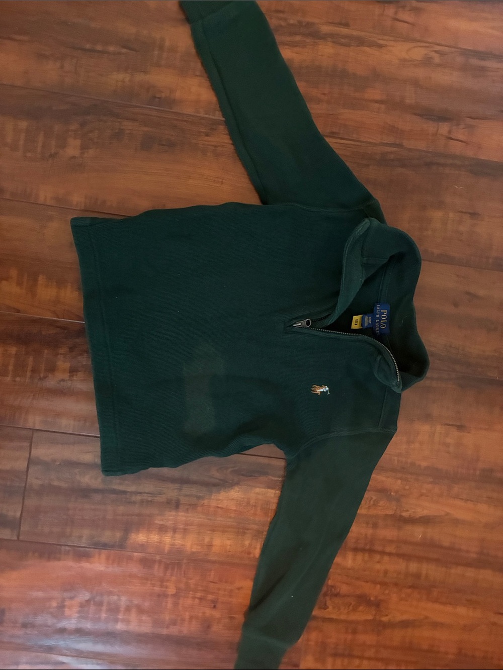 Kids Polo by Ralph Lauren Dark Green Half-Zip Pullover Sweater